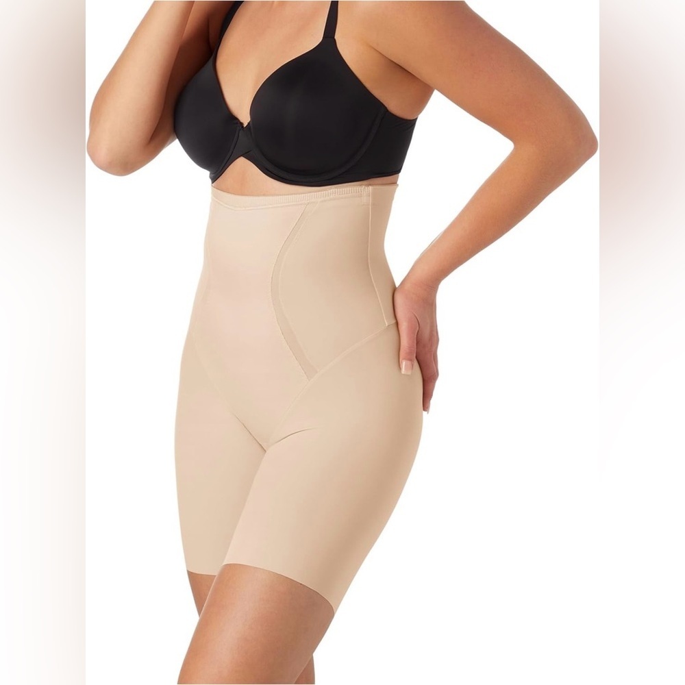 NWT Maidenform High Waist Thigh Slimmer Cool‎ Comfort Anti-Static Shapewear Firm - Picture 2 of 7